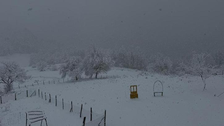 Samsun'un yüksek kesimlerinde kar etkili oldu