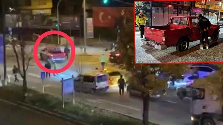 ‘Dur’ ihtara uymayan sürücü, kamyonetinin lastiklerine ateş edilerek yakalandı