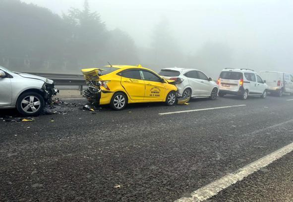Tekirdağ’da 5 araçlı zincirleme kaza; 3 yaralı