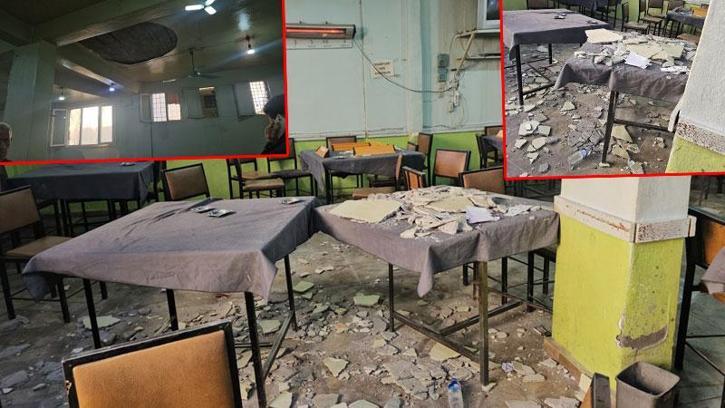 Kıraathanede tavandan kopan sıva parçaları müşterilerin üzerine düştü: 2 yaralı