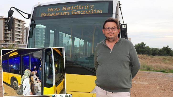 Karavan hayaliyle aldığı eski İETT otobüsüyle mahalleliyi gezdiriyor