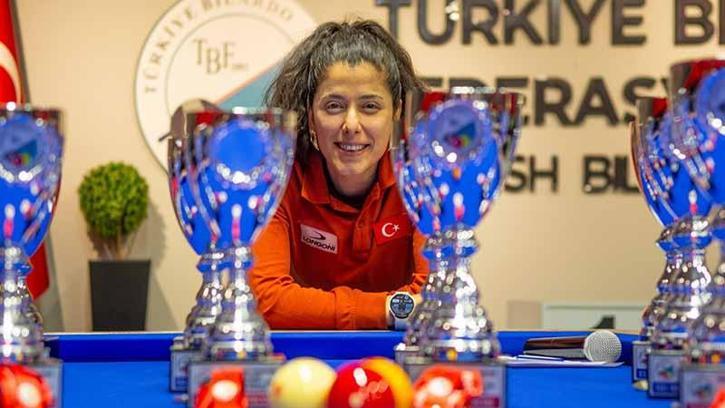 Güzin Müjde Karakaşlı bilardoda üst üste 2 kez genel klasman şampiyonu oldu