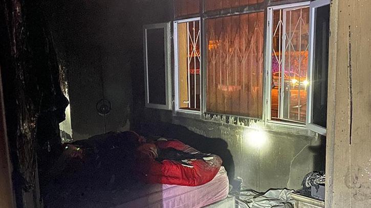 Adana'da evinde çıkan yangında yaralandı