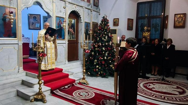 Mersin'de Ortodoks Kilisesi'nde Noel ayini yapıldı