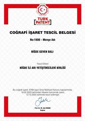 Niğde 'Geven Balı' coğrafi işaretle tescillendi