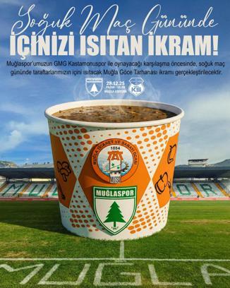 Muğlaspor'dan maça gelen taraftara tarhana çorbası ikramı