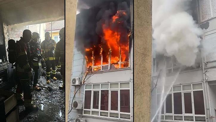 Buzdolabının motorundaki patlamayla çıkan yangında ev kullanılamaz hale geldi