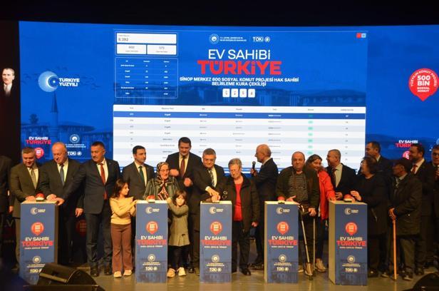 Sinop’ta 947 konutun hak sahibi belli oldu