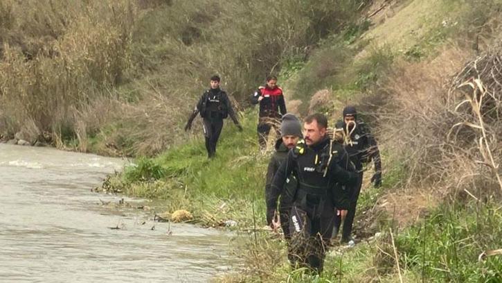 Asi Nehri’nde kaybolan Karakaya’yı arama çalışmaları 4’ncü gününde