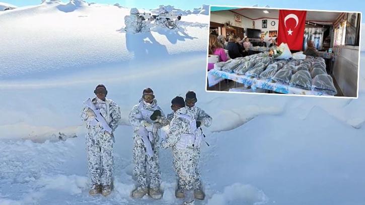 Hayırseverlerin ördüğü 200 bere, Mehmetçik’e teslim edildi