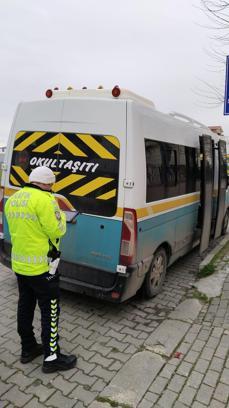 Edirne’de okul servis araçları denetlendi