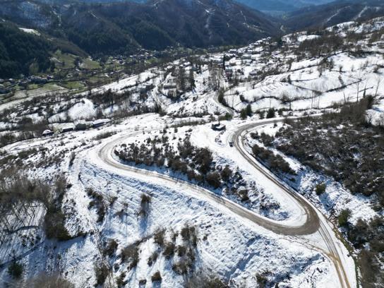 Küre Dağları Milli Parkı'nda kar manzarası