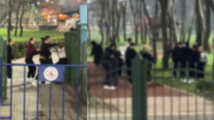 Kağıthane'de lise öğrencilerinin tekmeli yumruklu kavgası: Seni mermi manyağı yapacağım