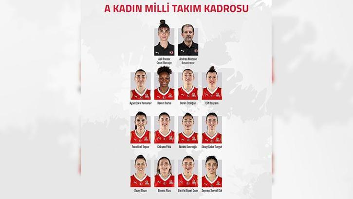 A Milli Kadın Basketbol Takımı'nın 12 kişilik kadrosu belli oldu