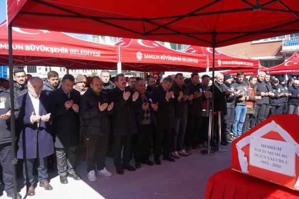 Mardin’de kalp krizi sonucu hayatını kaybeden polis memuru Samsun’da toprağa verildi