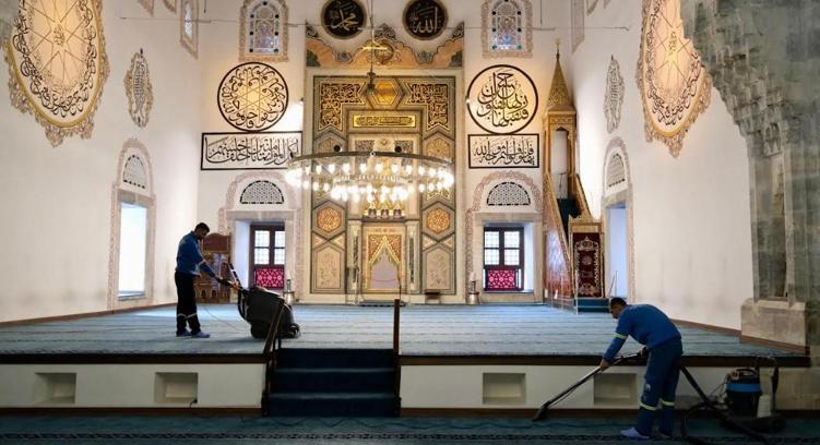 Yıldırım’da camilerde bayram temizliği