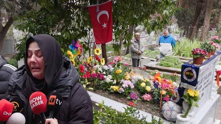 Atlas Çağlayan mezarı başında anıldı; Atlassız geçen ilk bayramım