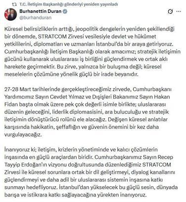 Burhanettin Duran: Küresel sorunlara ortak bir dil geliştirmeyi hedefliyoruz
