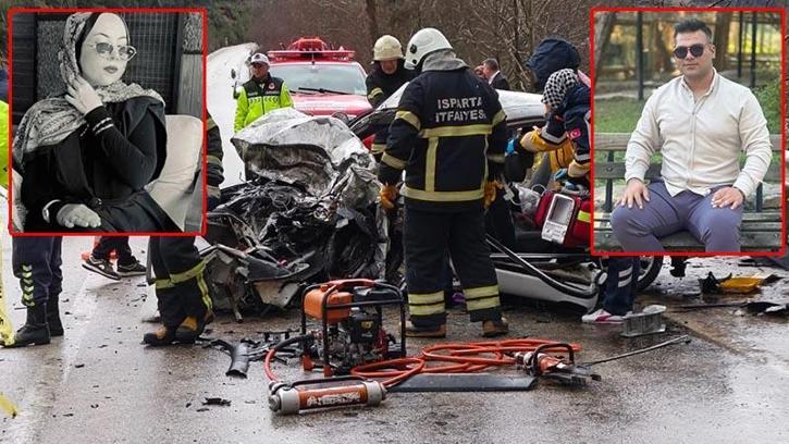 Nişanlı çift kazada can verdi