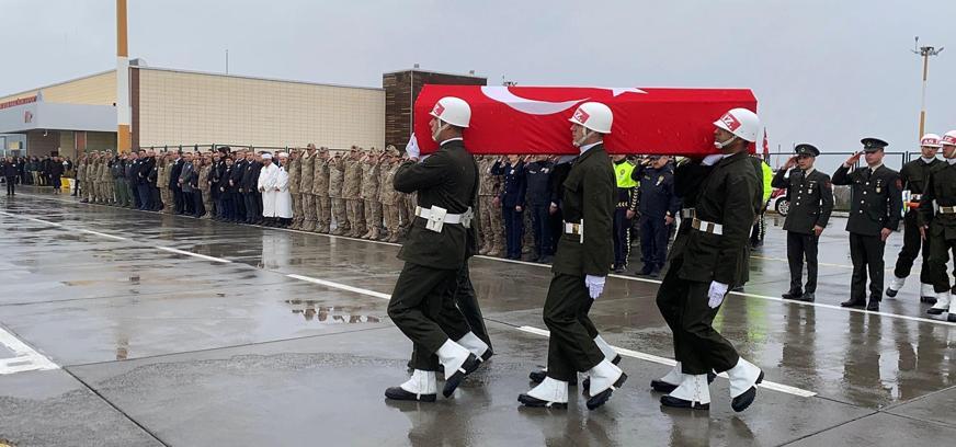 Şehit asker için Iğdır'da uğurlama töreni