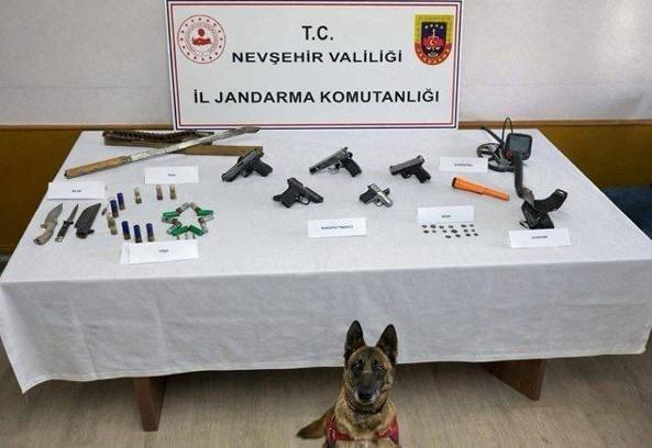 Nevşehir’de silah ticareti ve tarihi eser kaçakçılığına 4 gözaltı