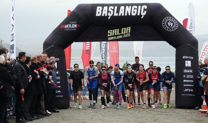 Salda Gölü'nde 'Duatlon' heyecanı