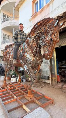 Büyük İskender’in atı Bukefalos'un heykeli, milattan önce 333 yılında kurduğu İskenderun'da sergilenecek