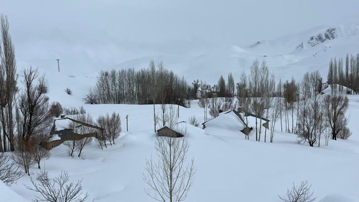 Yüksekova'da evler kara gömüldü