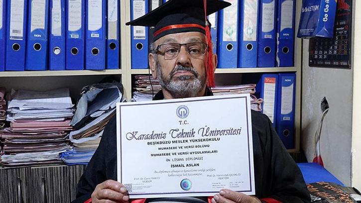 77 yaşındaki arzuhalcinin üniversite azmi