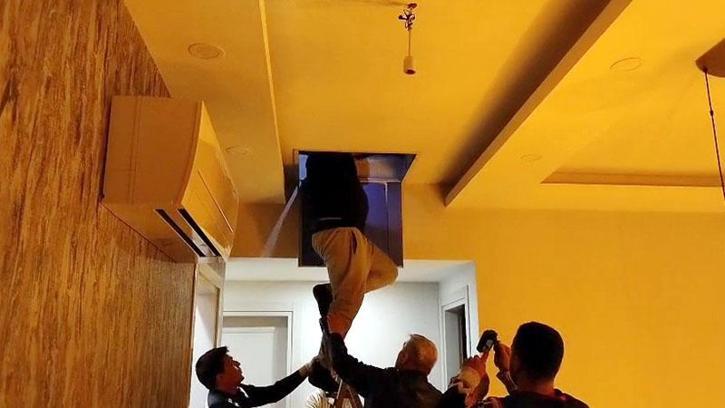 19 yıl hapisle aranan hükümlü saklandığı tavan arasında yakalandı