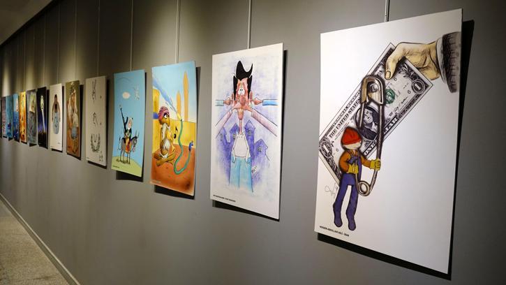 Trabzon'da uluslararası mizahi yapıtlar sergisi açıldı