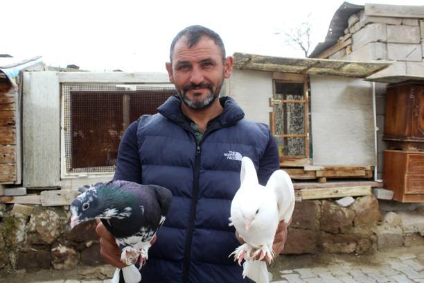 Hobi olarak başladığı güvercin tutkusunu 35 yıldır sürdürüyor