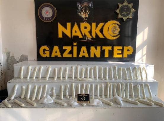 Gaziantep’te 10 kilo metamfetamin ele geçirildi