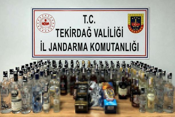Malkara'da sahte içki ele geçirildi; 4 gözaltı