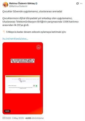 'Çocuklar Güvende' uygulaması uluslararası yarışmada ilk 20'ye girdi
