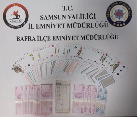 Samsun’da kıraathaneye kumar baskını: 5 kişiye 58 bin TL ceza