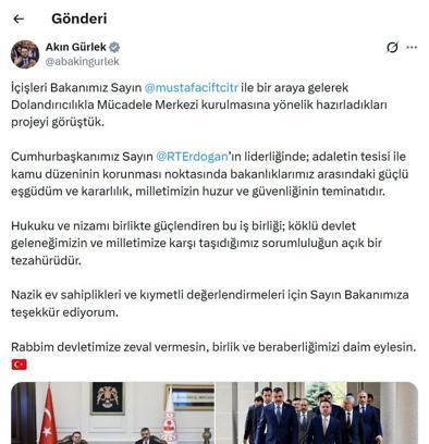 İçişleri Bakanı Çiftçi ile Adalet Bakanı Gürlek bir araya geldi (2)