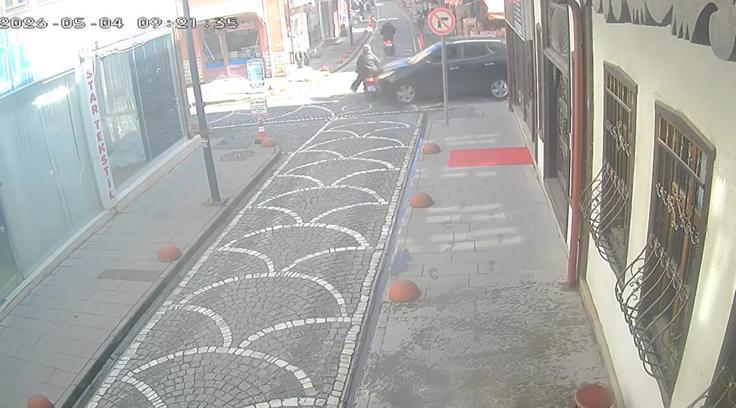 Tokat’ta cip ile motosikletin çarpıştığı kaza kamerada