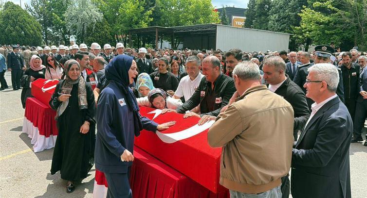 Tekirdağ'da şehit 2 polis memuru için tören