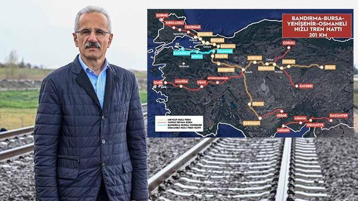 Bakan Uraloğlu: Bursa-Ankara ve Bursa-İstanbul arası seyahat süresi 2 saat 15 dakikaya düşecek