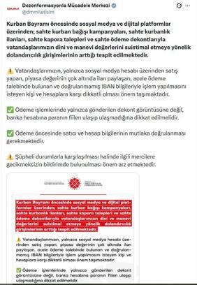DMM'den sahte kurbanlık ilanlarıyla dolandırıcılık girişimlerine karşı uyarı