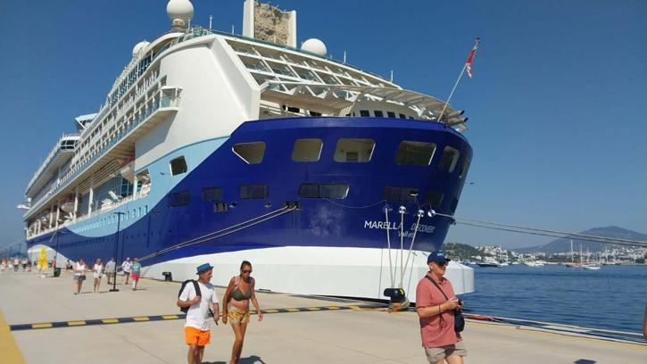 Bodrum’a kruvaziyerle 1790 turist geldi