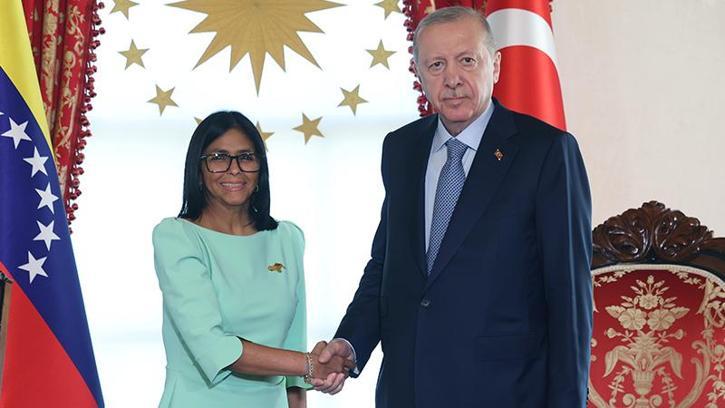 Cumhurbaşkanı Erdoğan, Venezuela Geçici Devlet Başkanı Rodriguez ile görüştü