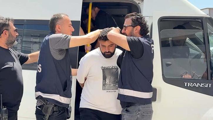 Söke'deki çifte cinayetin şüphelisinin yakalandığı anlar dronla görüntülendi