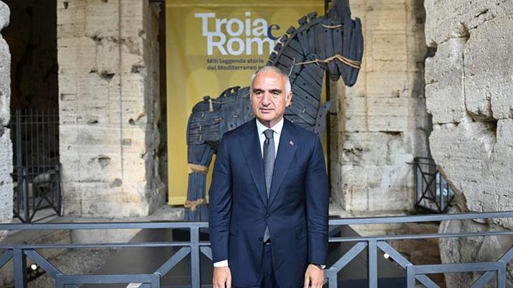 Bakan Ersoy, Roma'da gerçekleştirilen 'Troya Sergisi'ne ilişkin değerlendirmelerde bulundu