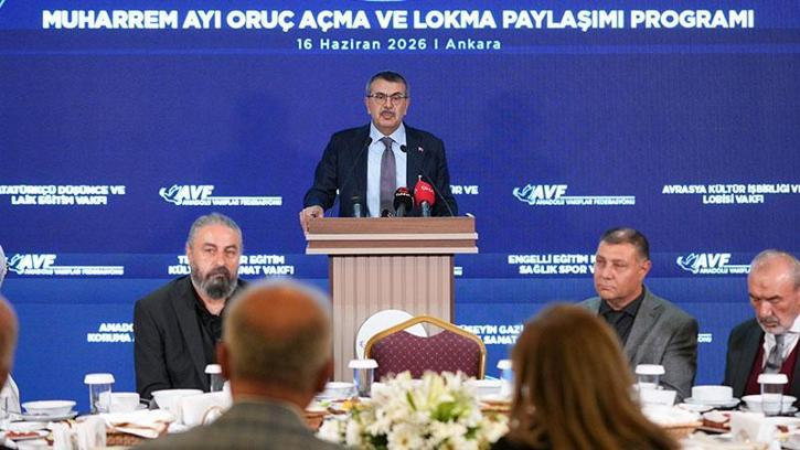 Bakan Tekin: Aynı lokmayı paylaşmak, aynı kaderi paylaşabilme iradesinin de göstergesidir