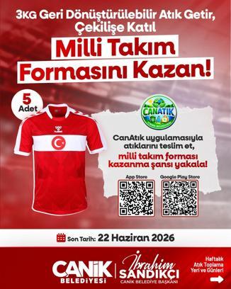 Canik Belediyesi, atık getirene milli takım forması hediye ediyor