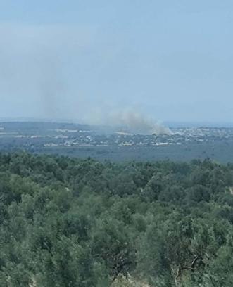 Çanakkale'de tarım arazisinde yangın