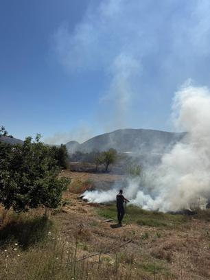Silifke'de otluk alan yangını