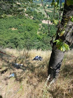Şarampole devrilen motosikletin sürücüsü hayatını kaybetti